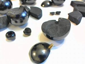Shungite Mini-Spheres with flexi-handles (12 mm)